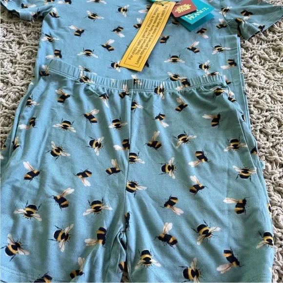 NEW Posh Peanut BEES 2pc Pajamas Shorts Set Size 5-6 Bamboo - Picture 8 of 8
